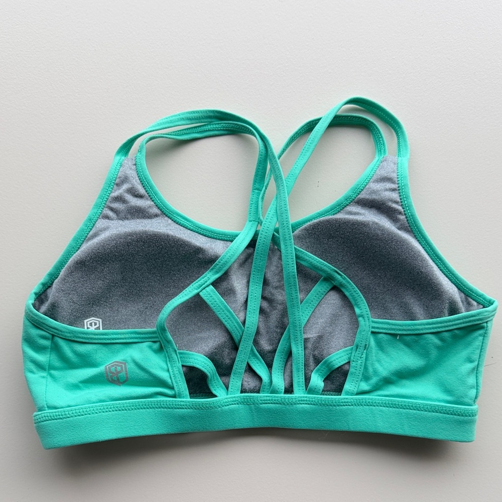 Born Primative Teal Strappy Sports Bra